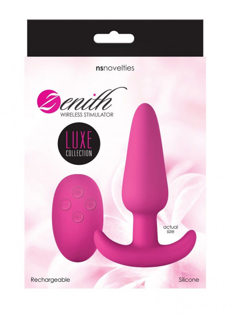 Розовая анальная вибропробка с пультом ДУ Luxe Zenith Wireless Plug Pink - 9,9 см. Розовая анальная вибропробка с пультом ДУ Luxe Zenith Wireless Plug Pink - 9,9 см.