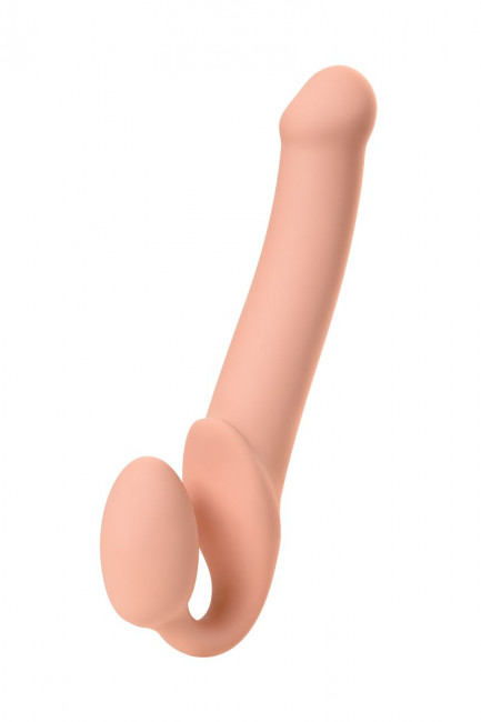 Телесный безремневой страпон Silicone Bendable Strap-On L Телесный безремневой страпон Silicone Bendable Strap-On L