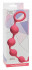 Розовая анальная цепочка Long Pleasure Chain - 35 см.
