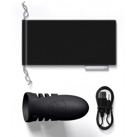 Черное эрекционное кольцо-насадка с отростком We Ring Черное эрекционное кольцо-насадка с отростком We Ring