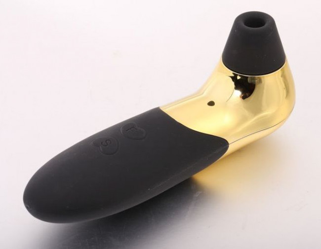 Черный вибростимулятор PRO-X5 с функцией вакуумной стимуляции