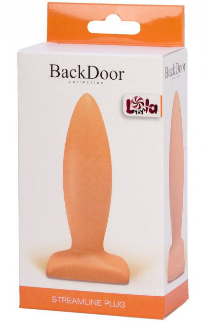 Телесный анальный стимулятор Streamline Plug - 10 см. Телесный анальный стимулятор Streamline Plug - 10 см.