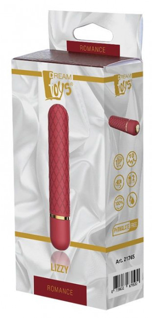 Бордовый мини-вибратор Lizzy с ромбовидным рельефом - 12,7 см. Бордовый мини-вибратор Lizzy с ромбовидным рельефом - 12,7 см.