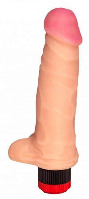 Телесный реалистичный вибратор №71 - 17,5 см. Телесный реалистичный вибратор №71 - 17,5 см.
