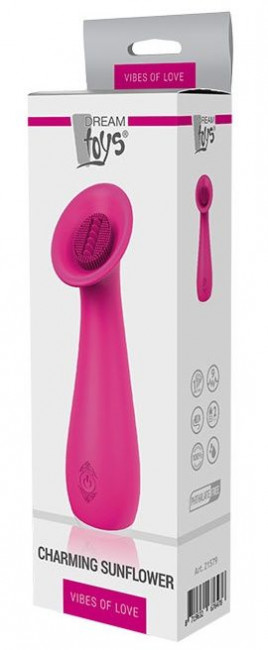 Розовый клиторальный стимулятор CHARMING SUNFLOWER - 15,3 см. Розовый клиторальный стимулятор CHARMING SUNFLOWER - 15,3 см.