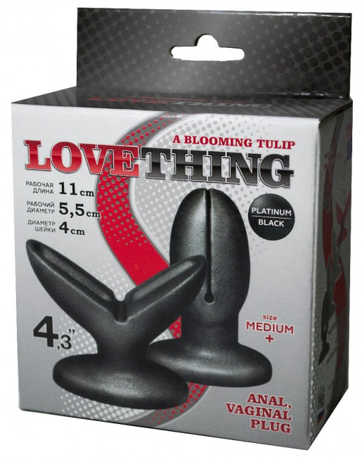 Анально-вагинальный плаг A blooming tulip" М+