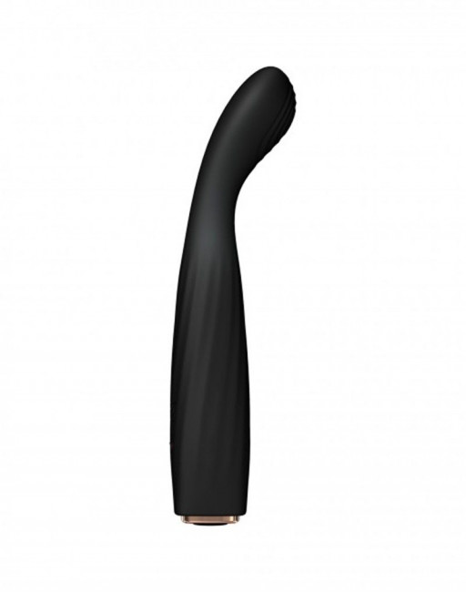 Черный вибратор для G-стимуляции Vibrating Feel Me - 15 см. Черный вибратор для G-стимуляции Vibrating Feel Me - 15 см.