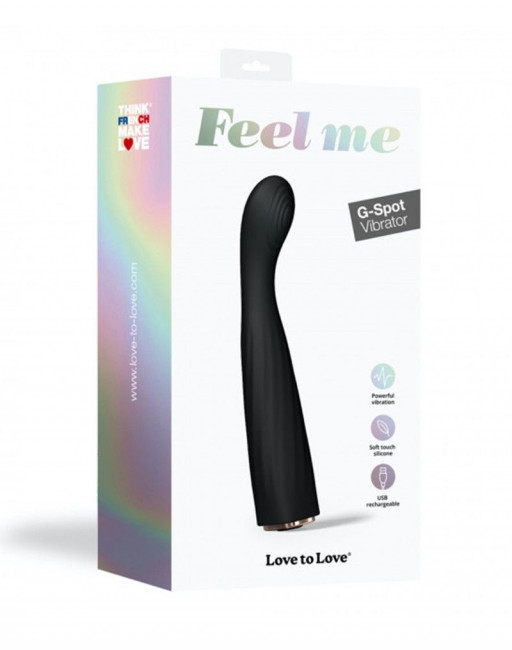 Черный вибратор для G-стимуляции Vibrating Feel Me - 15 см. Черный вибратор для G-стимуляции Vibrating Feel Me - 15 см.