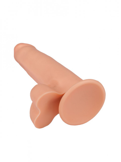 Фаллоимитатор на присоске телесного цвета - 15,5 см. Фаллоимитатор на присоске телесного цвета - 15,5 см.