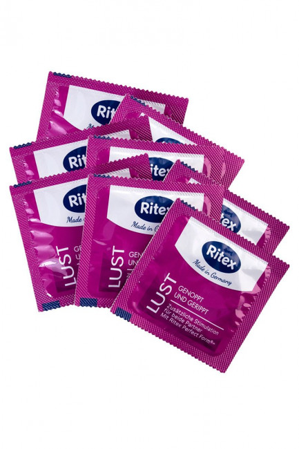 Рифленые презервативы RITEX LUST с пупырышками - 8 шт. Рифленые презервативы RITEX LUST с пупырышками - 8 шт.