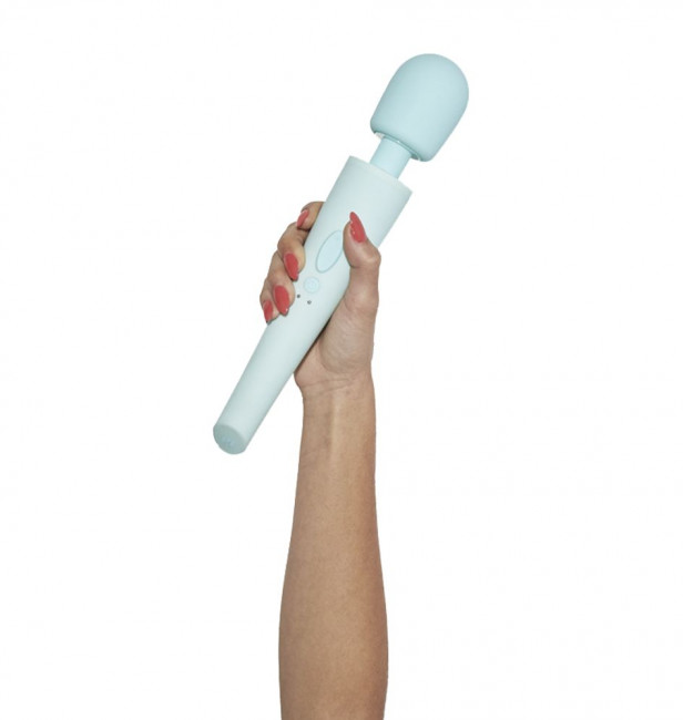 Нежно-голубой вибратор-жезл Unbound Ollie - 30 см. Нежно-голубой вибратор-жезл Unbound Ollie - 30 см.
