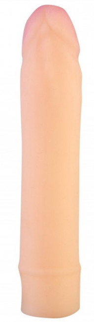Телесный фаллоудлинитель-реалистик - 18,5 см.