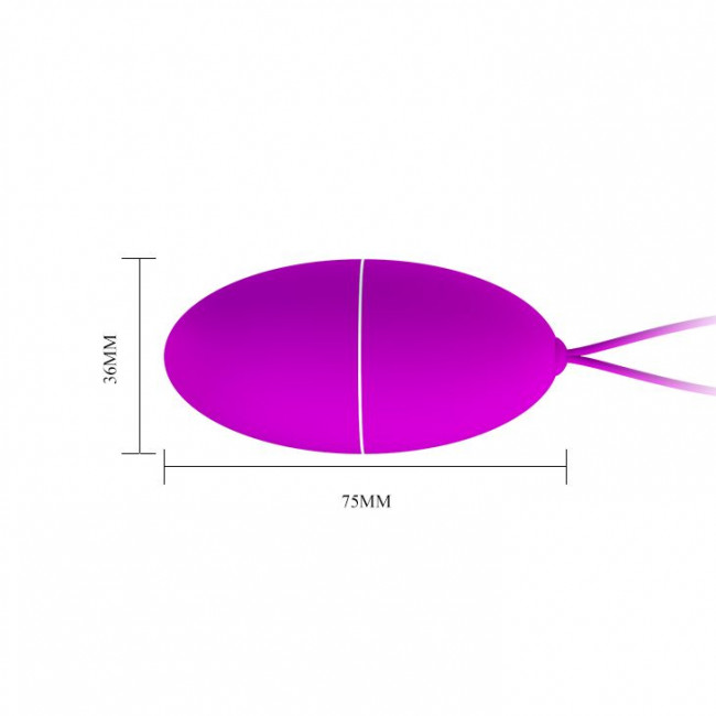 Лиловое гладкое виброяйцо с пультом ДУ Joanne Лиловое гладкое виброяйцо с пультом ДУ Joanne