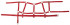 Красный комплект БДСМ-аксессуаров Harness Set