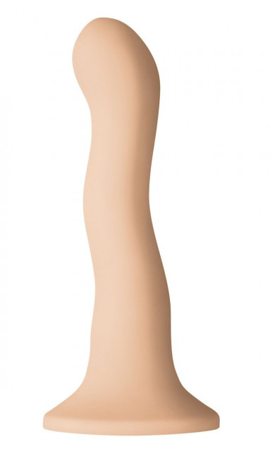 Телесный волнистый фаллоимитатор Colours Wave 6" Dildo - 19 см.