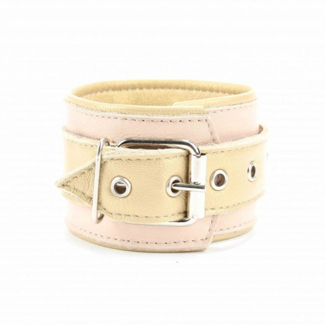 Бежевые кожаные наручники Бежевые кожаные наручники