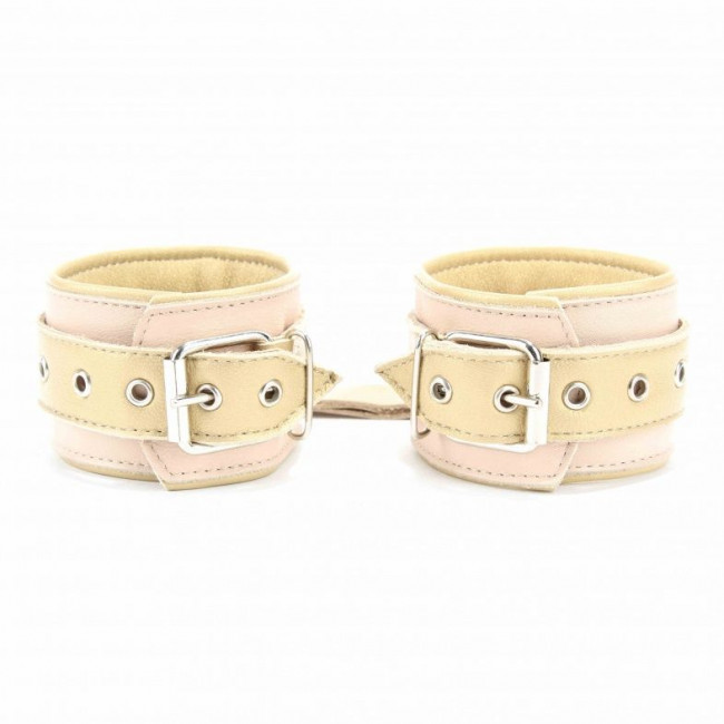 Бежевые кожаные наручники Бежевые кожаные наручники