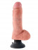 Вибромассажер со съёмной присоской 8" Vibrating Cock with Balls - 20,3 см.