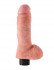 Вибромассажер со съёмной присоской 8" Vibrating Cock with Balls - 20,3 см.