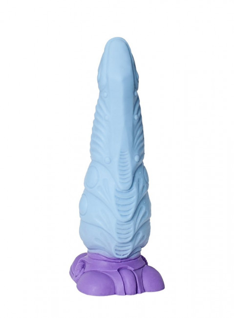 Голубой фантазийный фаллоимитатор "Снежный дракон" - 28,5 см. Голубой фантазийный фаллоимитатор "Снежный дракон" - 28,5 см.