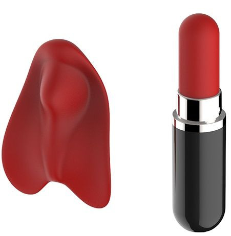 Красная насадка в трусики с пультом-помадой APHRODITE Красная насадка в трусики с пультом-помадой APHRODITE