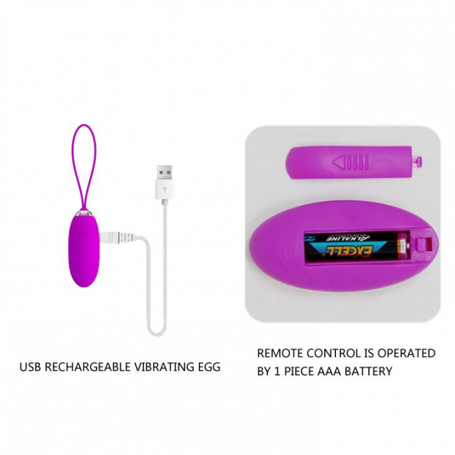 Лиловое пупырчатое виброяйцо Joanne с пультом ДУ Лиловое пупырчатое виброяйцо Joanne с пультом ДУ