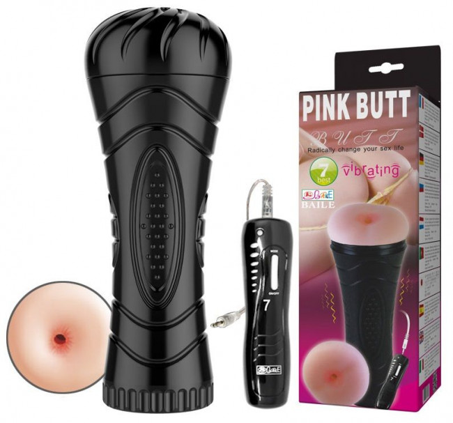 Мастурбатор-анус в колбе с 7 уровнями вибрации и выносным пультом Мастурбатор-анус в колбе с 7 уровнями вибрации и выносным пультом