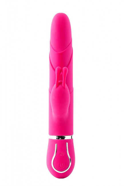 Розовый вибратор-кролик 10-SPEED FLORAL FANTASY - 22 см.