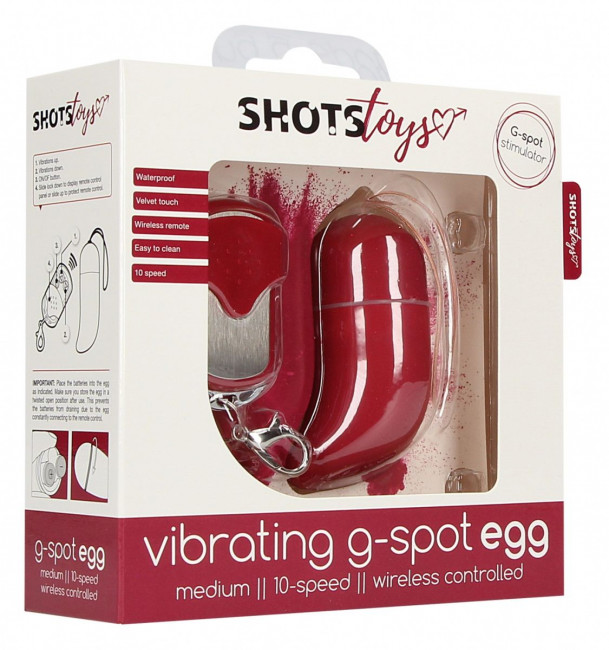 Красное виброяйцо Medium Wireless Vibrating G-Spot Egg с пультом - 7,5 см. Красное виброяйцо Medium Wireless Vibrating G-Spot Egg с пультом - 7,5 см.