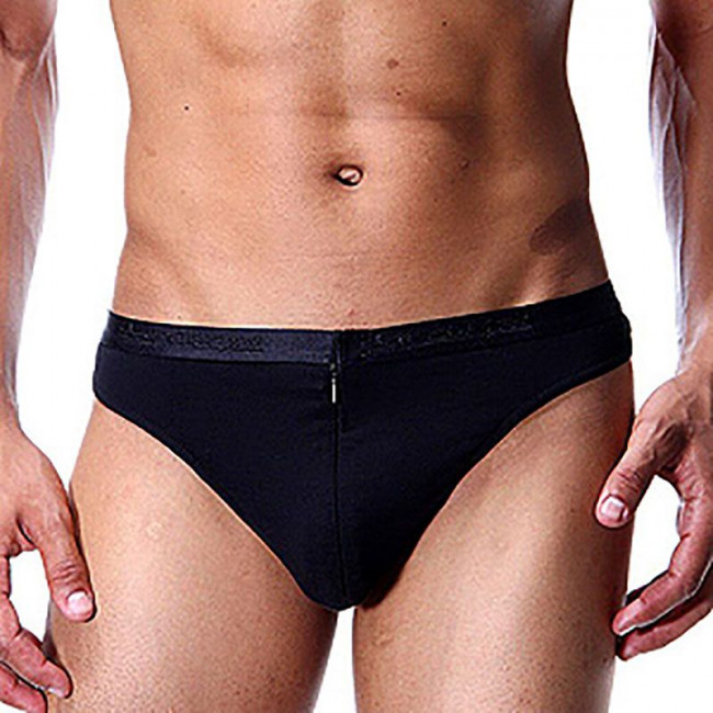 Мужские трусики-стринги с молнией Мужские трусики-стринги с молнией