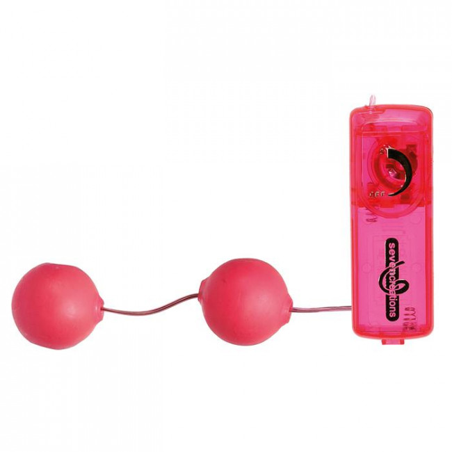 Розовые вагинальные шарики с вибрацией JELLY PINK 