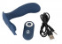 Синий вибростимулятор простаты Vibrating Butt Plug - 11,7 см.
