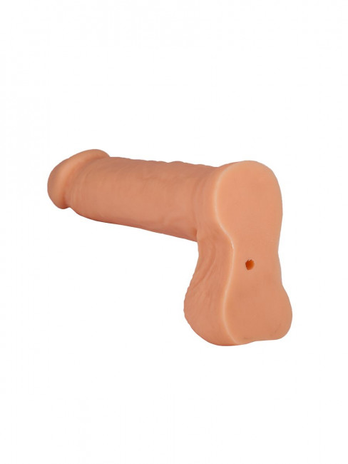 Пустотелый телесный фаллоимитатор - 16,3 см. Пустотелый телесный фаллоимитатор - 16,3 см.