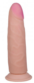 Фаллоимитатор на присоске из неоскин - 17 см.