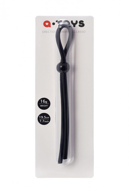 Черное лассо на пенис с одной бусиной Черное лассо на пенис с одной бусиной