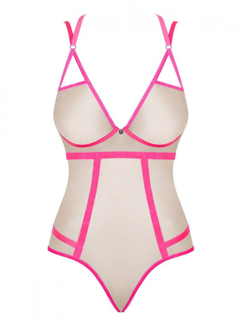 Эффектное боди Nudelia с двойными бретелями