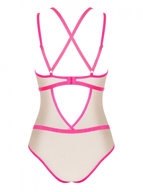 Эффектное боди Nudelia с двойными бретелями