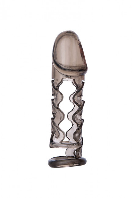 Дымчатая закрытая насадка на пенис ToyFa XLover - 11,5 см. Дымчатая закрытая насадка на пенис ToyFa XLover - 11,5 см.