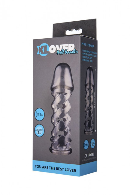 Дымчатая закрытая насадка на пенис ToyFa XLover - 11,5 см. Дымчатая закрытая насадка на пенис ToyFa XLover - 11,5 см.