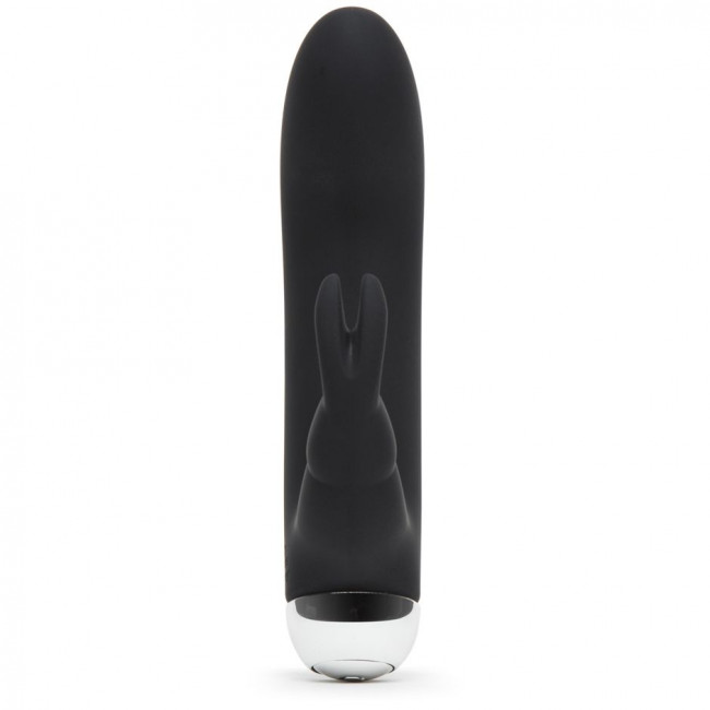 Черный вибратор с клиторальным отростком Greedy Girl Mini Rabbit Vibrator - 14 см. Черный вибратор с клиторальным отростком Greedy Girl Mini Rabbit Vibrator - 14 см.