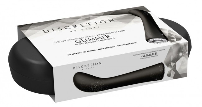 Черный вибромассажер для точки G Glimmer - 20,5 см.