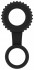Черное кольцо для пениса и мошонки N 47 Cockring with Ball Strap