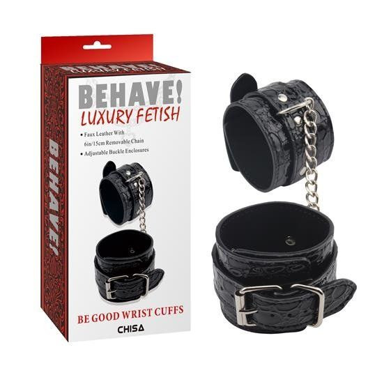 Черные наручники Be good Wrist Cuffs Черные наручники Be good Wrist Cuffs