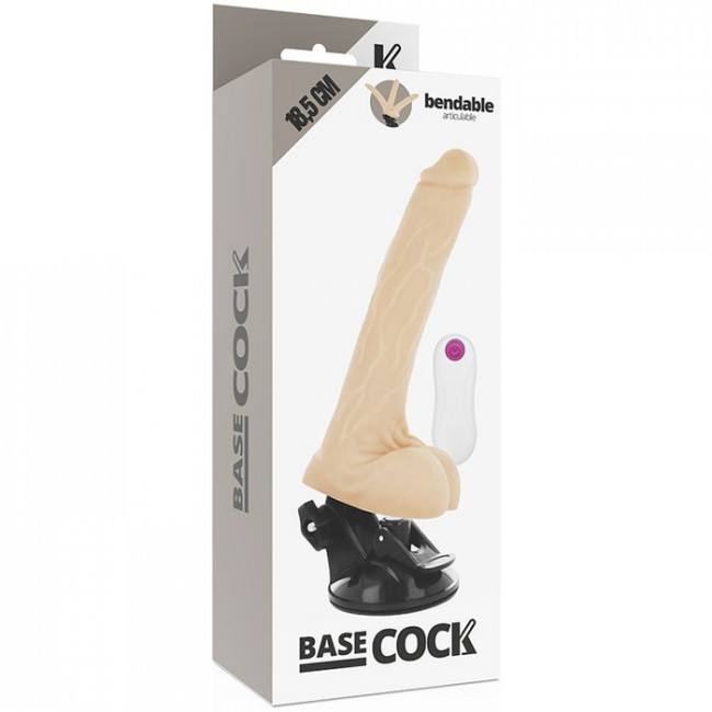 Телесный вибратор на мощной присоске Basecock Realistic Vibrator Remote Control - 18,5 см. Телесный вибратор на мощной присоске Basecock Realistic Vibrator Remote Control - 18,5 см.