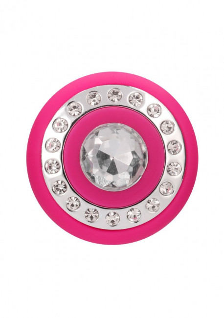 Розовый вибромассажер для точки G Glimmer - 20,5 см.