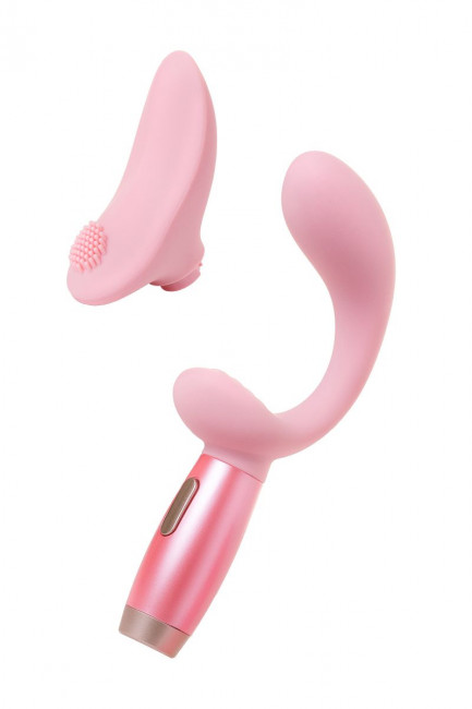 Розовый вибратор Le Stelle PERKS SERIES EX-3 с двумя сменными насадками Розовый вибратор Le Stelle PERKS SERIES EX-3 с двумя сменными насадками