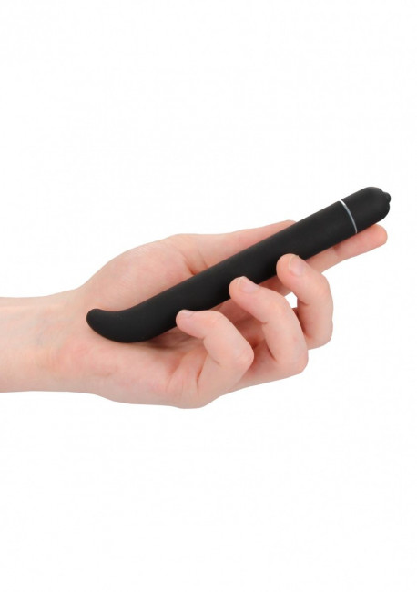 Черный компактный вибростимулятор G-Spot Vibrator - 16 см. Черный компактный вибростимулятор G-Spot Vibrator - 16 см.