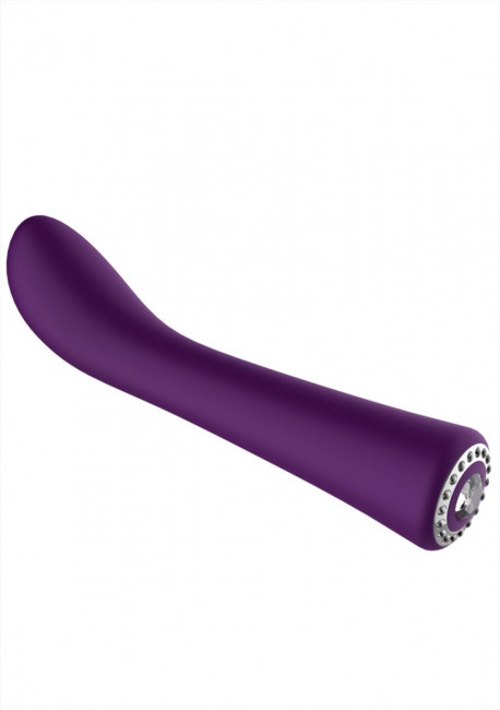 Фиолетовый вибромассажер для точки G Glimmer - 20,5 см.