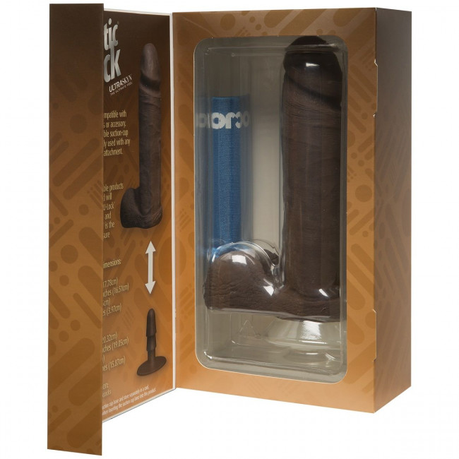 Темнокожий фаллоимитатор из UR3 - 20,57 см. Темнокожий фаллоимитатор из UR3 - 20,57 см.