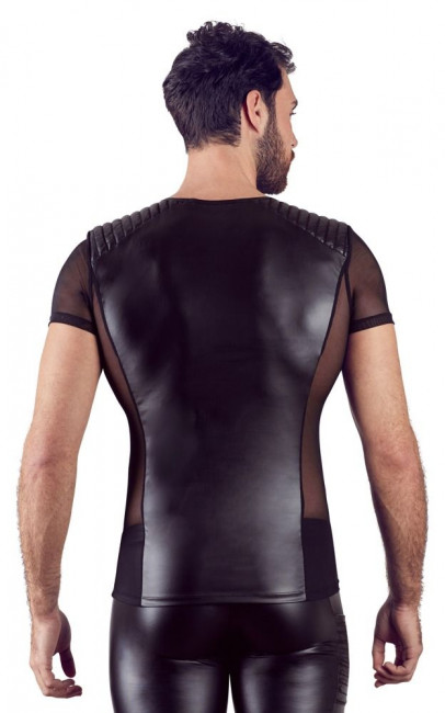 Эффектная футболка с сетчатыми рукавами Эффектная футболка с сетчатыми рукавами